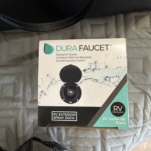 Dura Faucet Black RV Exterior Spray Dock
